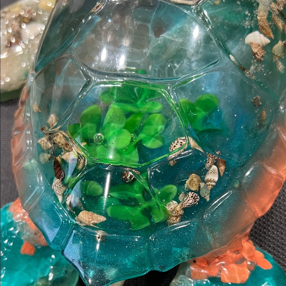 Oceanic Resin Turtle Decor - Picture 3 of 9